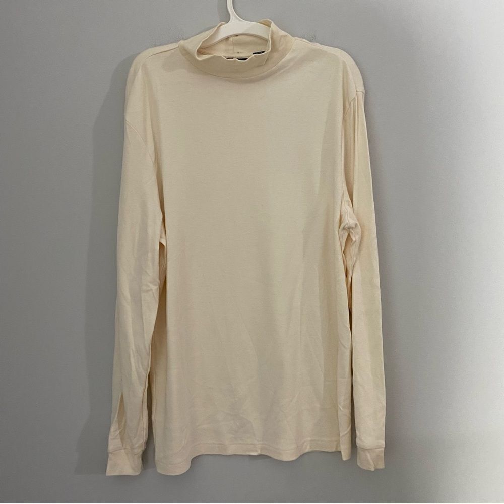 John Ashford Men’s Long Sleeve Mock Neck Tee size M